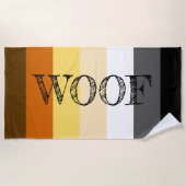 Serviette De Plage Awesome Bear Pride drapeau Woof (Devant)