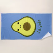 Serviette De Plage Awesome Kawaii Avocado (Devant)