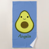 Serviette De Plage Awesome Kawaii Avocado (Devant)