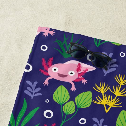 Serviette De Plage Axolotl (En situation)