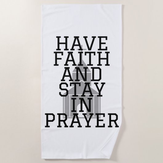 Serviette De Plage Ayez foi en la prière en gras (Devant)
