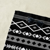 Serviette De Plage Aztec blanc gris noir Motifs mélangés Motif (En situation)