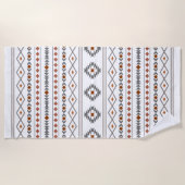 Serviette De Plage Aztec Gris Blanc Mixte Motifs Motif (Devant)