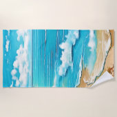 Serviette De Plage Azure Beach Calme Design (Devant)