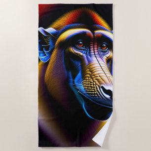 Serviette De Plage Baboon Design Cotton Beach Towne