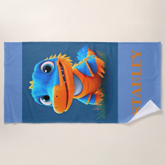 Serviette De Plage Baby Blue Gator (Devant)