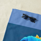 Serviette De Plage Baby Blue Gator (En situation)