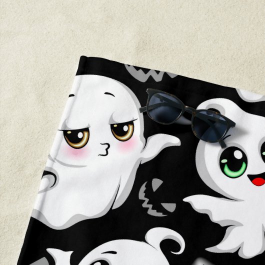 Serviette De Plage Baby Ghosts Éffrayant mignon Halloween humeur (En situation)