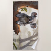 Serviette De Plage Baby Koala par un étang (Devant)