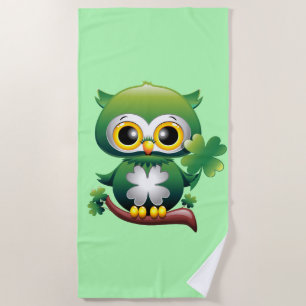 Serviette De Plage Baby Owl St Patrick Paddy Cartoon