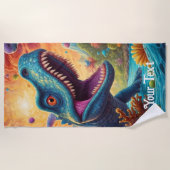 Serviette De Plage Baby shower Dino-Mite (Devant)
