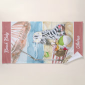 Serviette De Plage Baby Zebra Beach Blanket personnalisée (Devant)