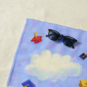 Serviette De Plage Bac de graduation Whimsical Toss Personnalisé (En situation)
