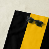 Serviette De Plage Baccalauréat noir et or Photo personnalisée (En situation)