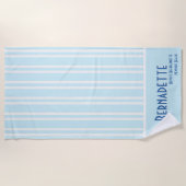 Serviette De Plage Bachelorette à bande chic (Devant)