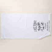 Serviette De Plage Bachelorette côtière moderne Cocktail Party Noir (Devant)