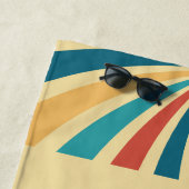 Serviette De Plage Bachelorette de coucher de soleil rétro (En situation)