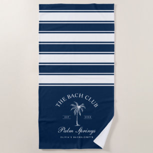 Serviette De Plage Bachelorette de la Marine et des Grandes Blancs