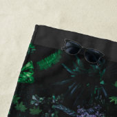 Serviette De Plage Bachelorette de néon violet clair moderne  (En situation)