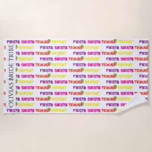 Serviette De Plage Bachelorette Fiesta Siesta Tequila Répétition