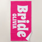 Serviette De Plage Bachelorette mariée personnalisée (Devant)