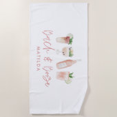 Serviette De Plage bachelorette rose bach & booster week-end chic  (Devant)