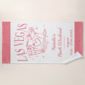 Serviette De Plage Bachelorette sur mesure Las Vegas (Devant)