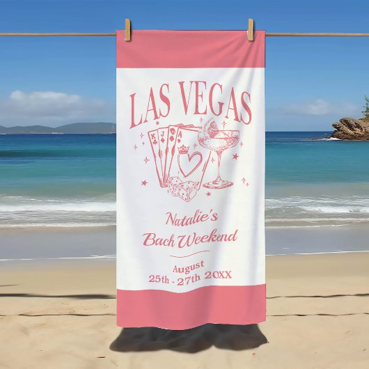 Serviette De Plage Bachelorette sur mesure Las Vegas