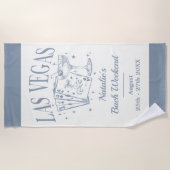 Serviette De Plage Bachelorette sur mesure Las Vegas (Devant)