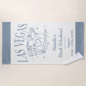 Serviette De Plage Bachelorette sur mesure Las Vegas (Devant)