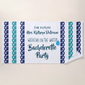 Serviette De Plage Bachelorette "Week-end sur l'eau" (Devant)