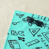 Serviette De Plage Back to school teal (En situation)