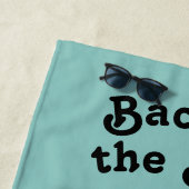 Serviette De Plage Bacon dans le bleu Turquoise rétro du soleil (En situation)