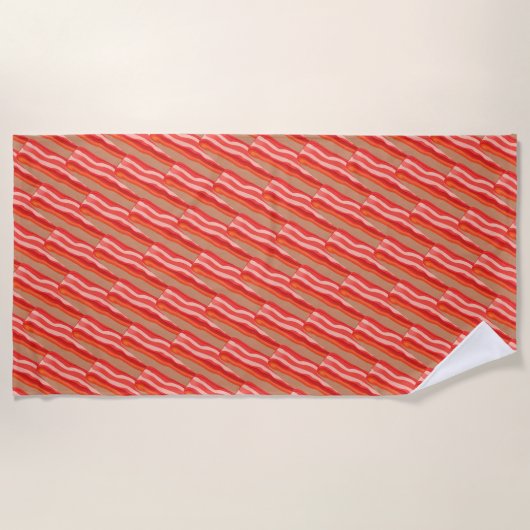 Serviette De Plage Bacon mignon (Devant)