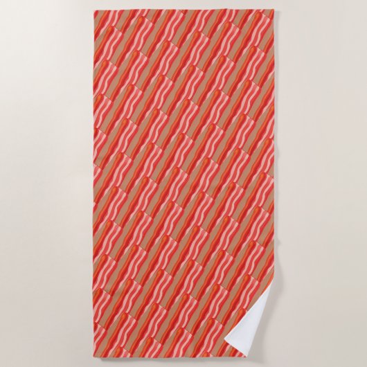 Serviette De Plage Bacon mignon (Devant)
