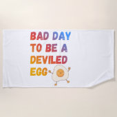 Serviette De Plage Bad Day to Be a Deviled Egg (Devant)