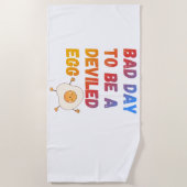Serviette De Plage Bad Day to Be a Deviled Egg (Devant)