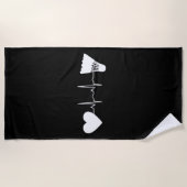 Serviette De Plage Badminton - Ball de Badminton (Devant)