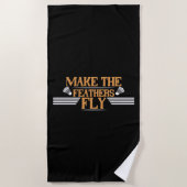 Serviette De Plage Badminton - Faites voler les plumes (Devant)