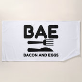 Serviette De Plage BAE Bacon Et Oeufs (Devant)