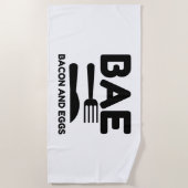 Serviette De Plage BAE Bacon Et Oeufs (Devant)