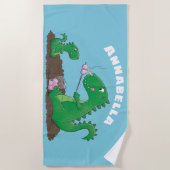 Serviette De Plage Baguettes mignonnes grillant des marshmallows dess (Devant)