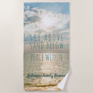 Serviette De Plage Bahama Beach Cite Le Ciel Au-Dessus De La Paix Dan