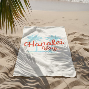 Serviette De Plage Baie de Hanalei Hawaii Île de Kauai