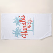 Serviette De Plage Baie de Hanalei Hawaii Île de Kauai (Devant)