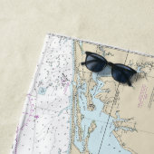 Serviette De Plage Baie de Pensacola et approches Graphique nautique (En situation)