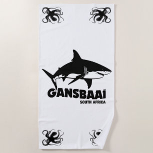 Serviette De Plage Baignade avec de grands requins blancs - Gansbaai