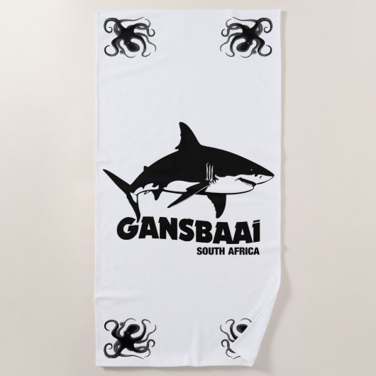 Serviette De Plage Baignade avec de grands requins blancs - Gansbaai (Devant)