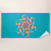 Serviette De Plage Baigneurs - Baignade synchronisée (Devant)