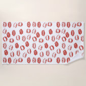 Serviette De Plage Baiser des lèvres rouges (Devant)